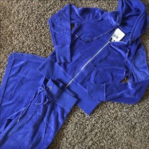 VS blue velour jumpsuit